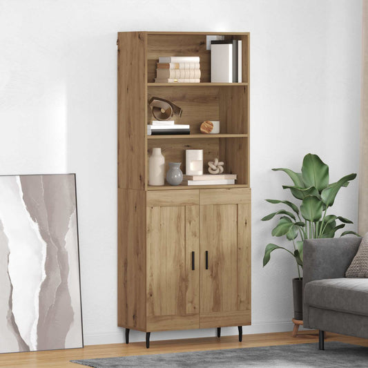 vidaXL Highboard Artisan Oak 69,5 x 34 x 180 εκ.