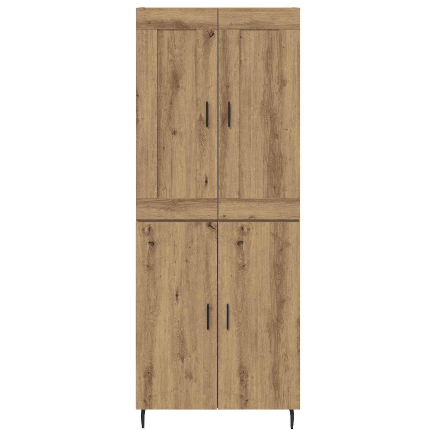 vidaXL Highboard 2 pcs Artisan Oak Σύνθετο Ξύλο και Γυαλί