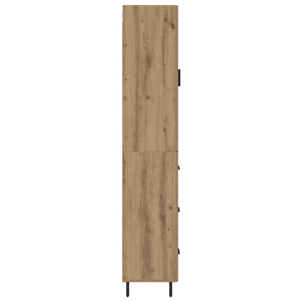 vidaXL Highboard Artisan Oak 34,5 x 34 x 180 εκ. Επεξεργασμένο ξύλο