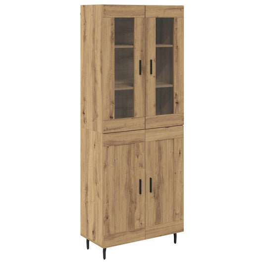 vidaXL Highboard 2 pcs Artisan Oak Επεξεργασμένο ξύλο