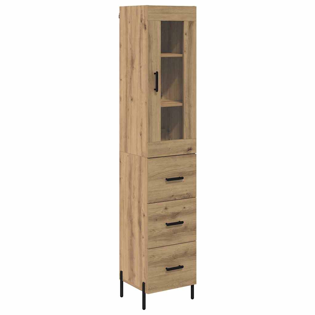 vidaXL Highboard Artisan Oak 34,5 x 34 x 180 εκ. Επεξεργασμένο ξύλο