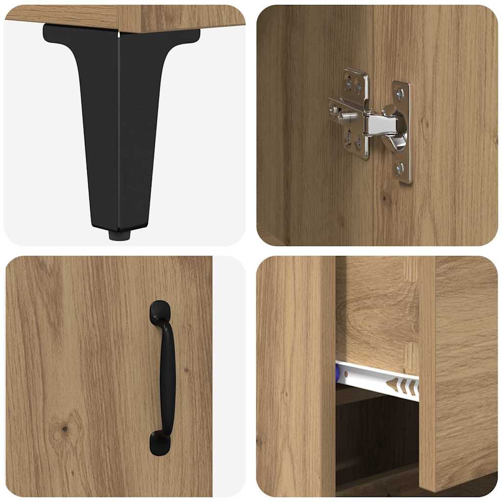 vidaXL Highboard Artisan Oak 69,5 x 34 x 180 εκ. Επεξεργασμένο ξύλο