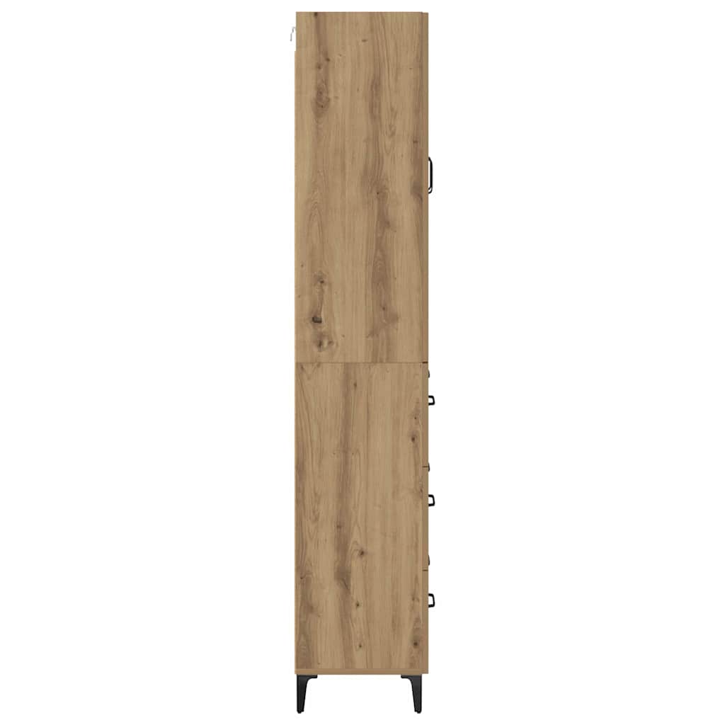 vidaXL Highboard Artisan Oak 69,5 x 34 x 180 εκ. Επεξεργασμένο ξύλο