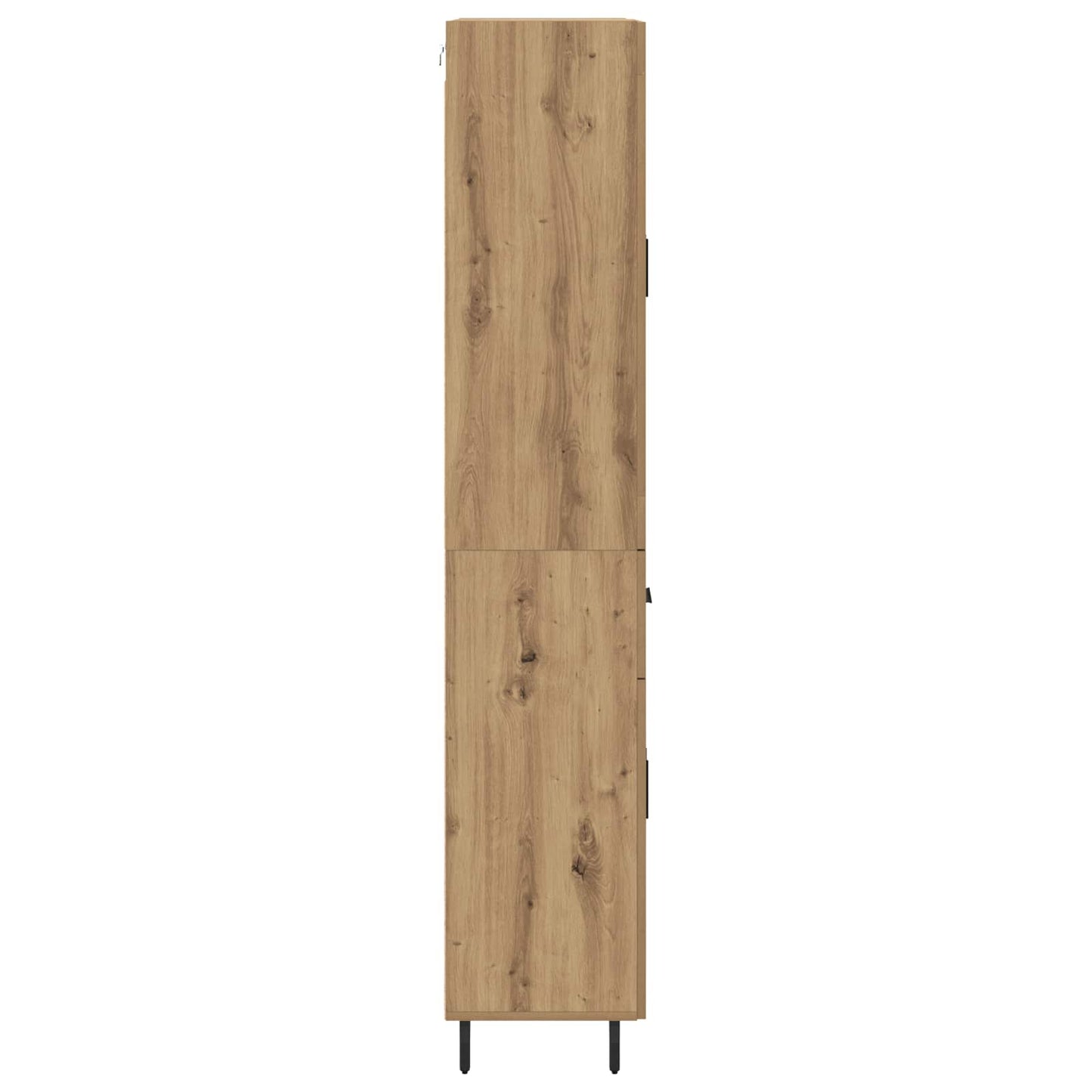 vidaXL Highboard με συρτάρι 2 pcs Artisan Oak Σύνθετο Ξύλο και Γυαλί