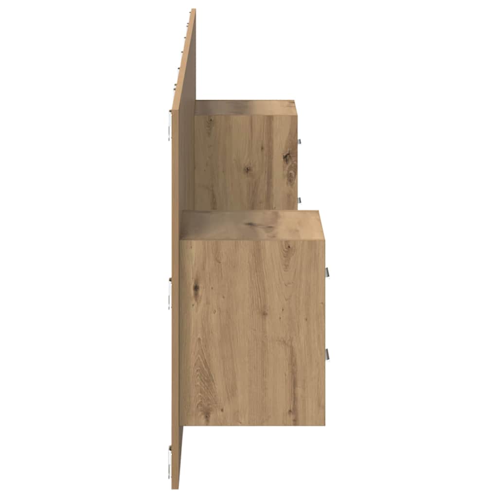 vidaXL Κεφαλή κρεβατιού με κομοδίνο με συρτάρι 3 pcs Artisan Oak