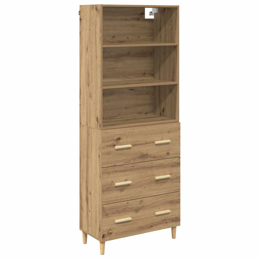 vidaXL Highboard Artisan Oak 69,5 x 32,5 x 180 εκ Επεξεργασμένο ξύλο