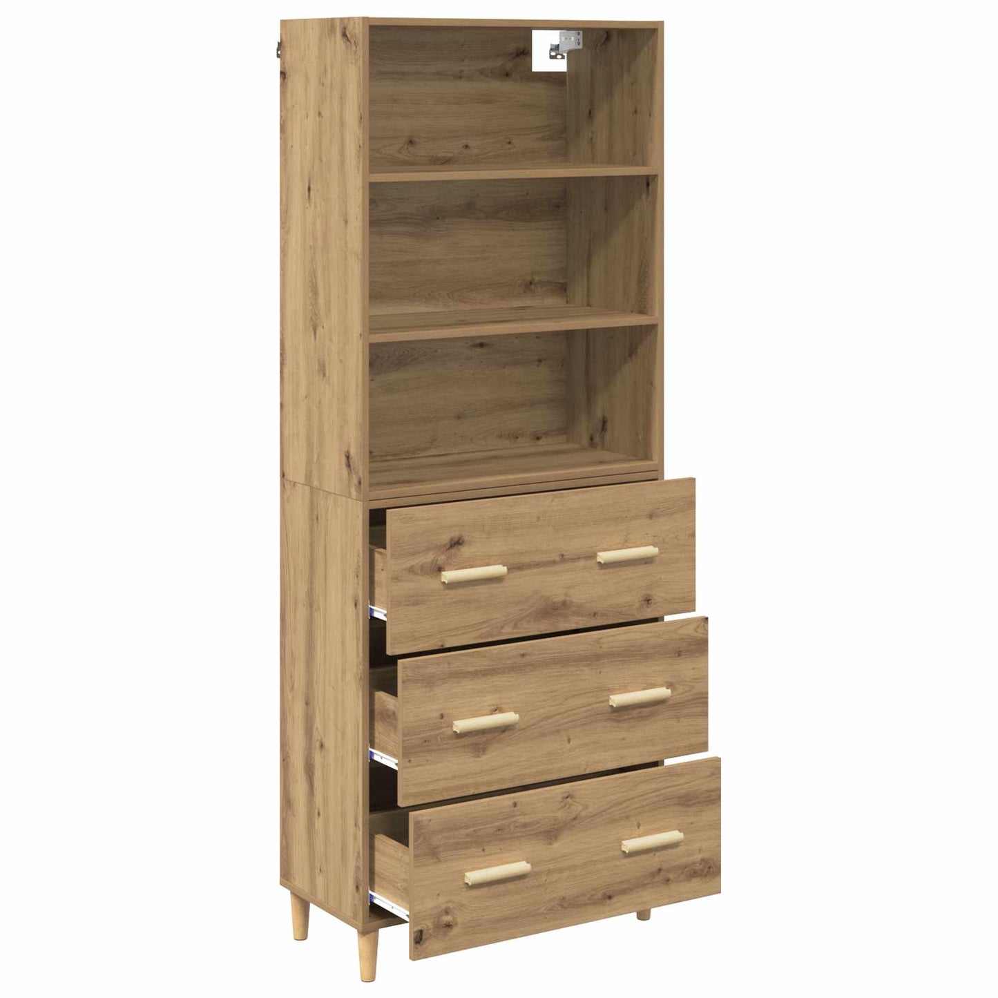 vidaXL Highboard Artisan Oak 69,5 x 32,5 x 180 εκ Επεξεργασμένο ξύλο