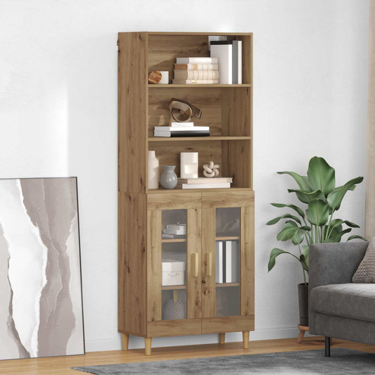 vidaXL Highboard Artisan Oak 69,5 x 32,5 x 180 εκ Επεξεργασμένο ξύλο