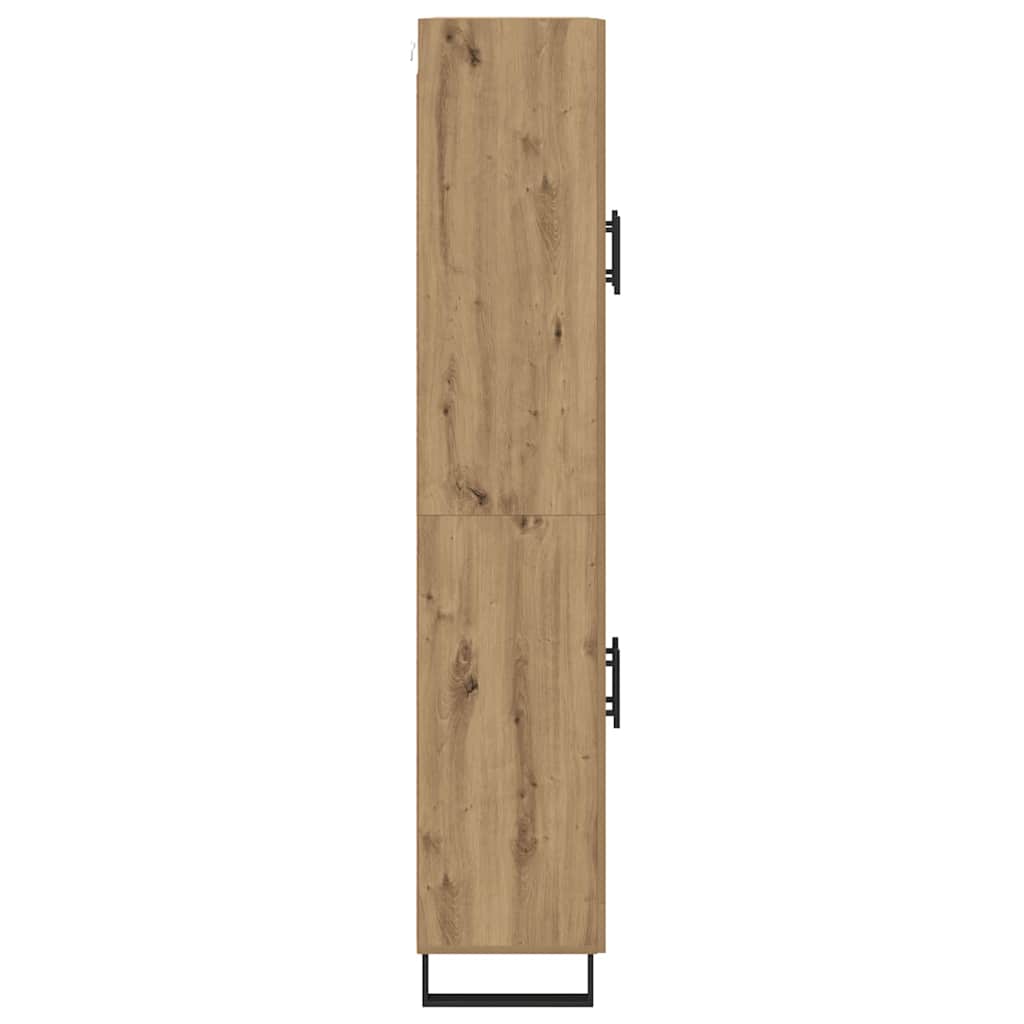 vidaXL Highboard 2 pcs Artisan Oak Σύνθετο Ξύλο και Γυαλί