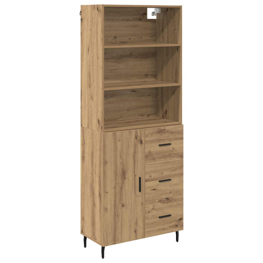 vidaXL Highboard με συρτάρι Artisan Oak 69,5 x 34 x 180 εκ.