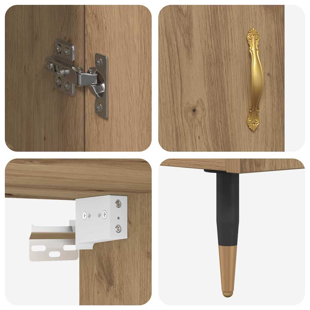 vidaXL Highboard Artisan Oak 69,5 x 34 x 180 εκ. Επεξεργασμένο ξύλο