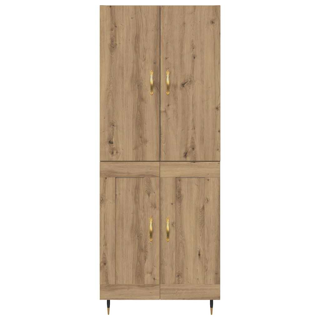 vidaXL Highboard Artisan Oak 69,5 x 34 x 180 εκ. Επεξεργασμένο ξύλο