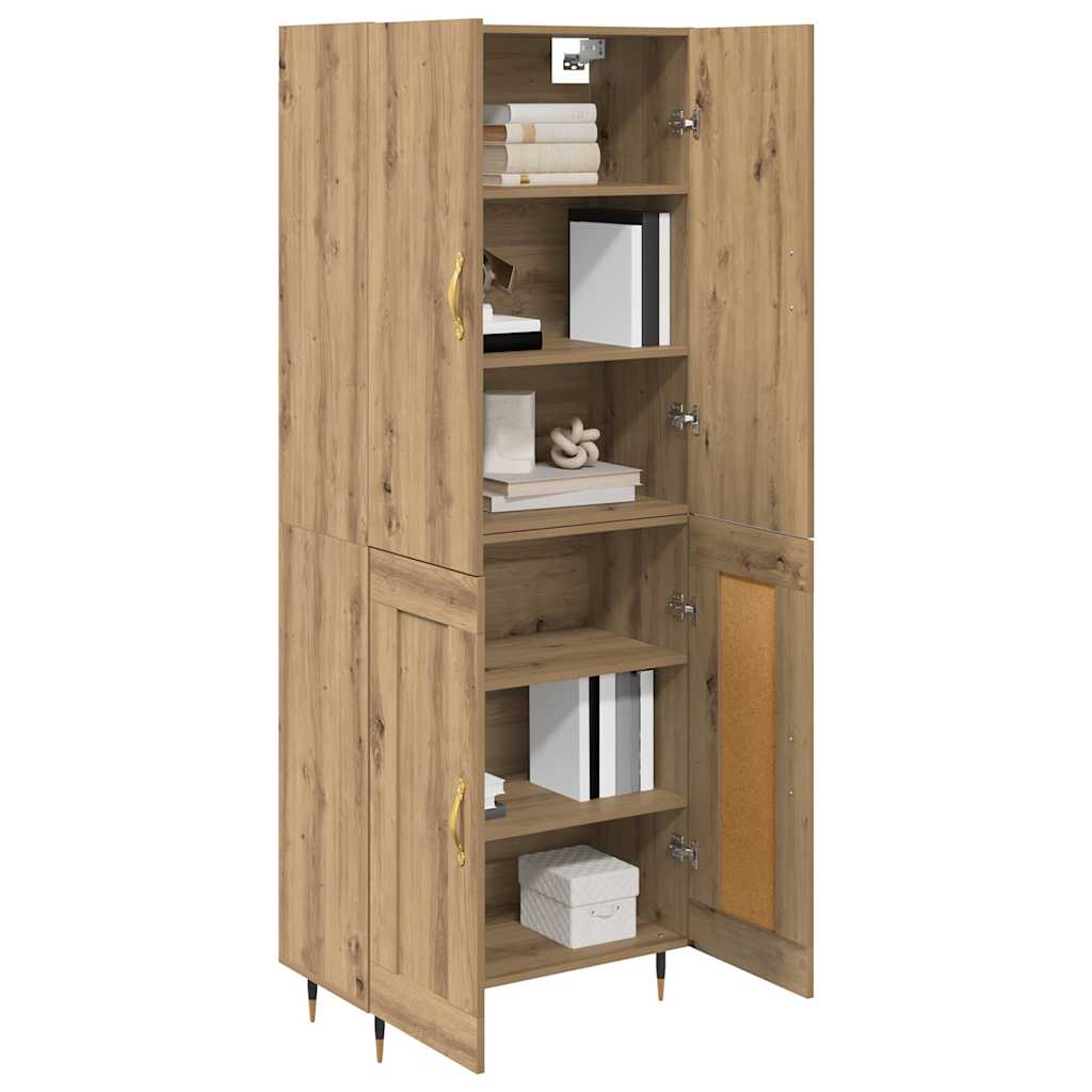 vidaXL Highboard Artisan Oak 69,5 x 34 x 180 εκ. Επεξεργασμένο ξύλο