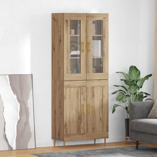 vidaXL Highboard 2 pcs Artisan Oak Επεξεργασμένο ξύλο