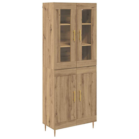 vidaXL Highboard 2 pcs Artisan Oak Επεξεργασμένο ξύλο