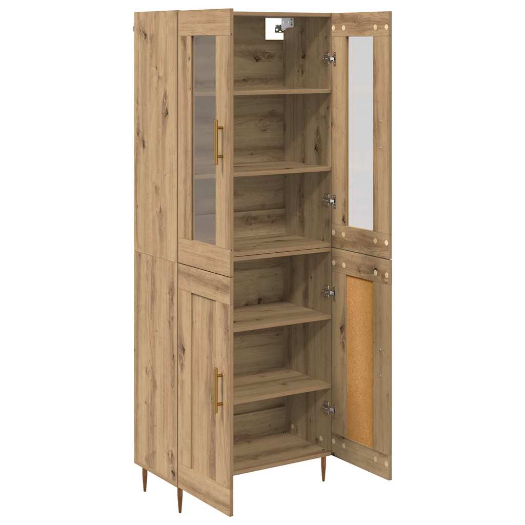 vidaXL Highboard 2 pcs Artisan Oak Επεξεργασμένο ξύλο