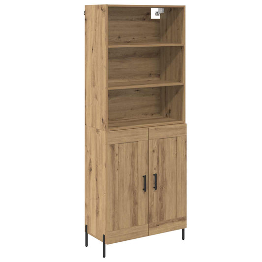 vidaXL Highboard Artisan Oak 69,5 x 32,5 x 180 εκ Επεξεργασμένο ξύλο