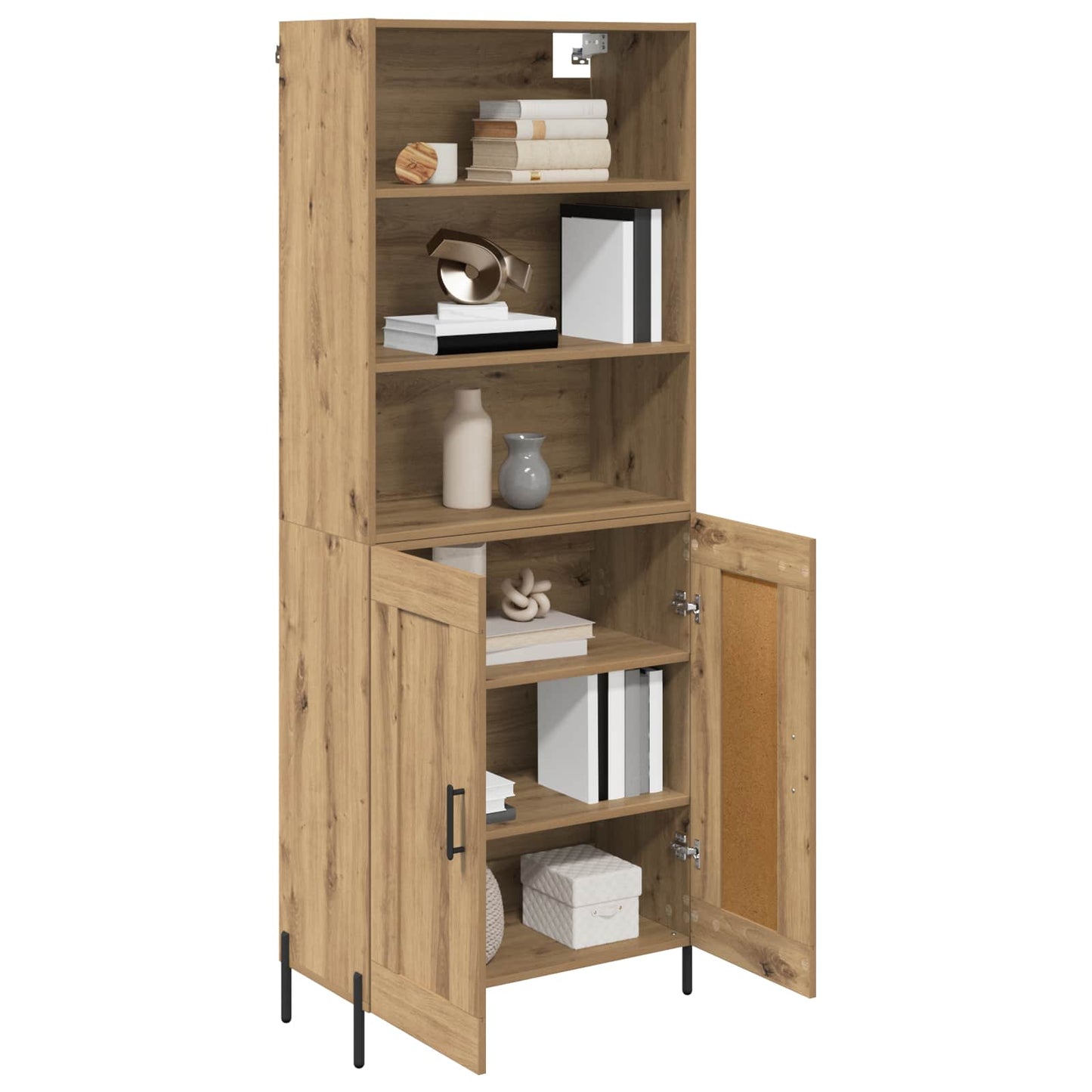 vidaXL Highboard Artisan Oak 69,5 x 32,5 x 180 εκ Επεξεργασμένο ξύλο
