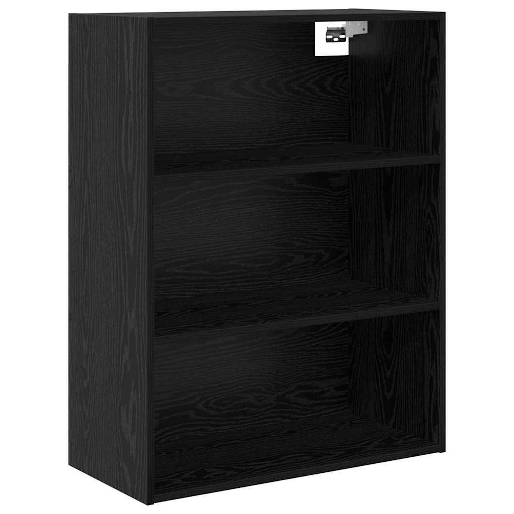 vidaXL Highboard Μαύρη Οξυά 69,5 x 32,5 x 180 εκ Επεξεργασμένο ξύλο