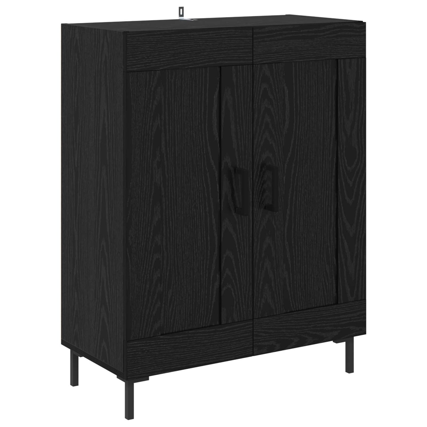 vidaXL Highboard Μαύρη Οξυά 69,5 x 34 x 180 εκ. Επεξεργασμένο ξύλο