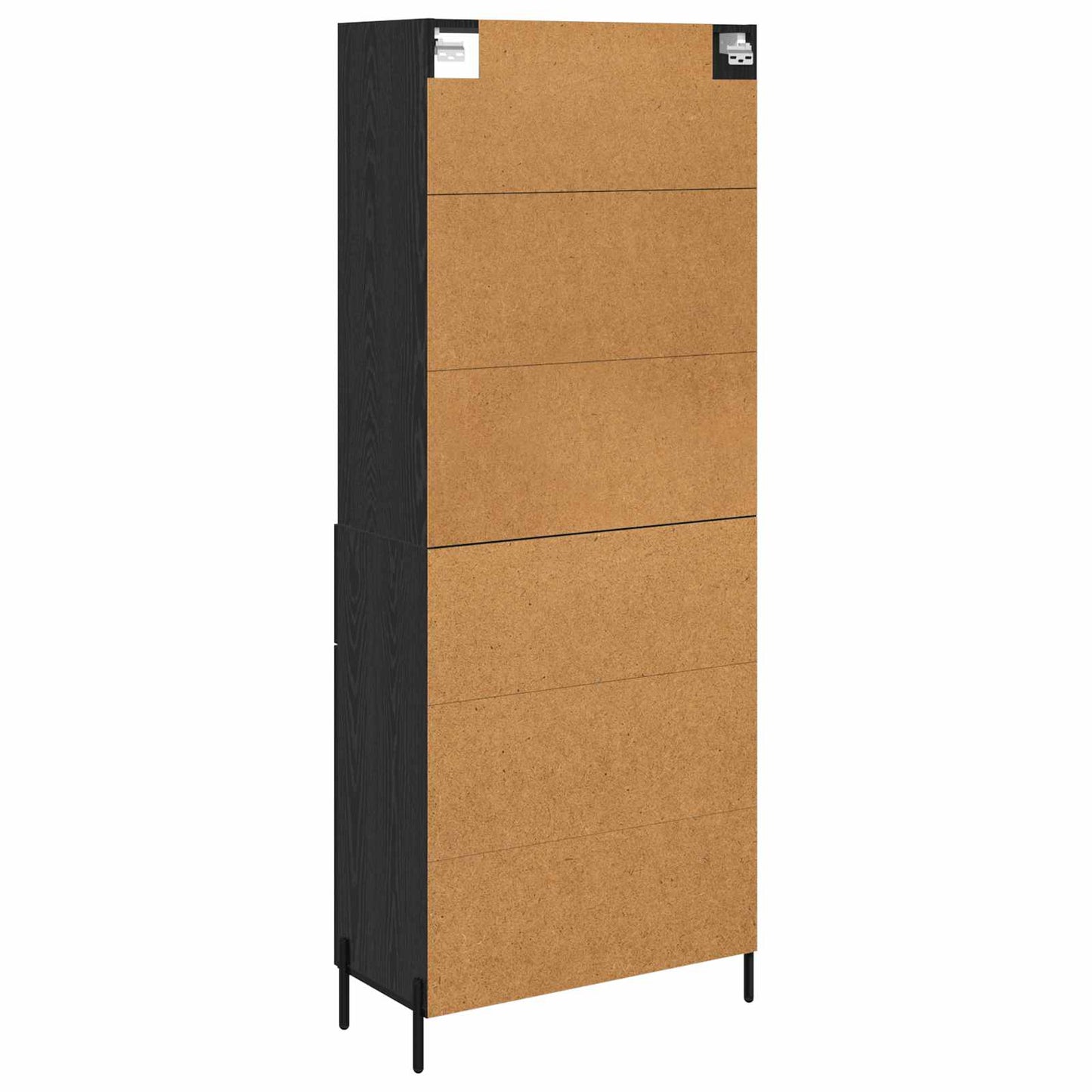 vidaXL Highboard Μαύρη δρυς 69,5 x 34 x 180 εκ. Επεξεργασμένο ξύλο