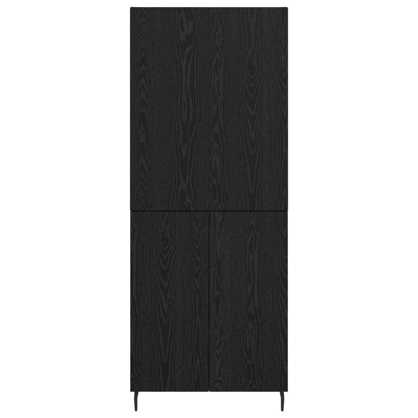 vidaXL Highboard 2 pcs Μαύρη δρυς Σύνθετο Ξύλο και Γυαλί