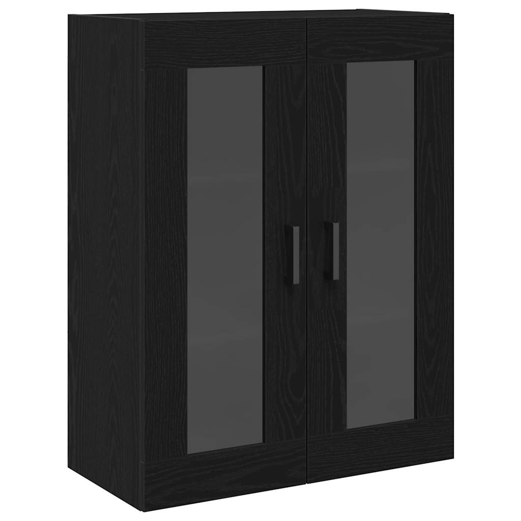 vidaXL Highboard 2 pcs Μαύρη Οξυά Επεξεργασμένο ξύλο