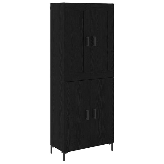vidaXL Highboard 2 pcs Μαύρη Οξυά 69,5 x 34 x 180 εκ.