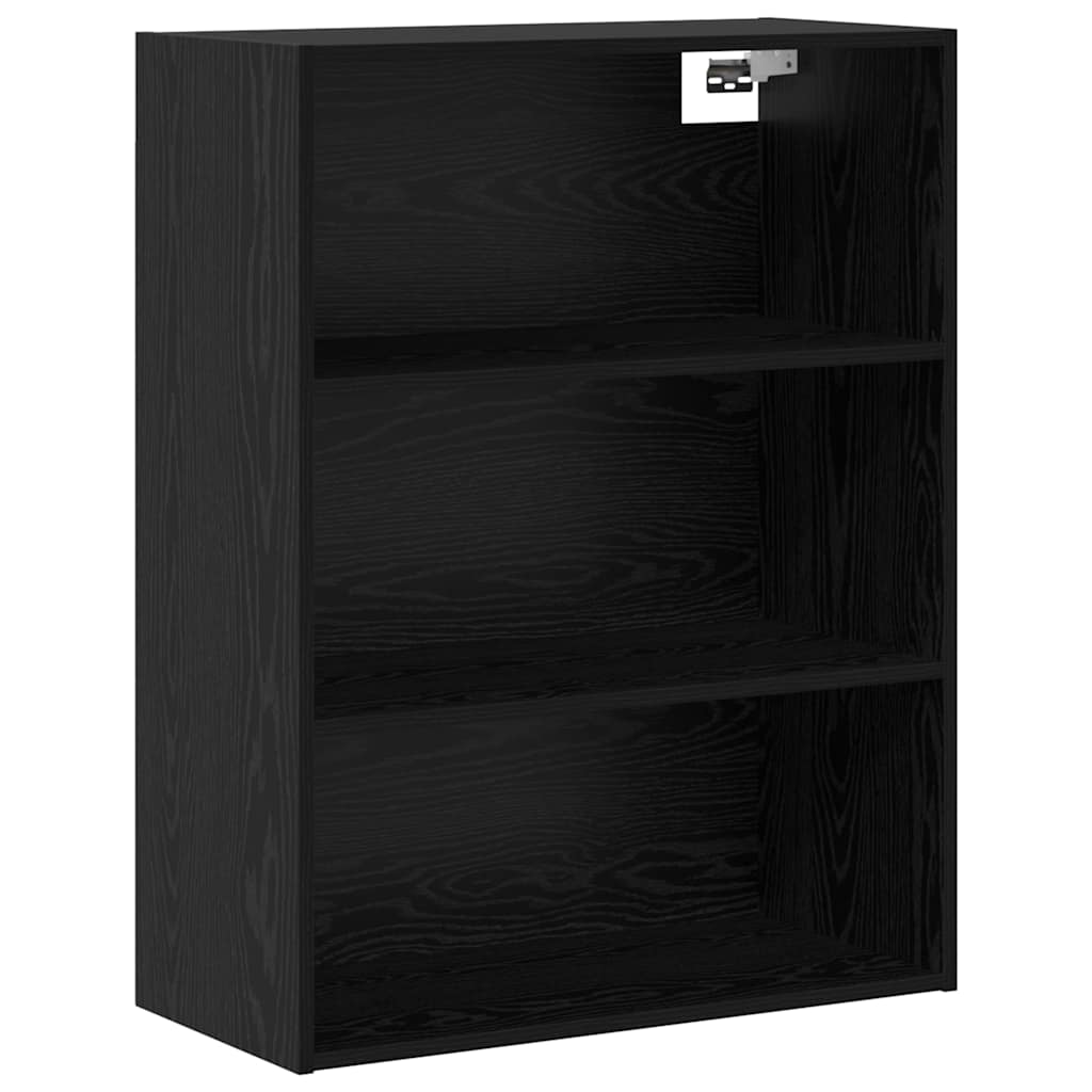 vidaXL Highboard Μαύρη δρυς 69,5 x 34 x 180 εκ. Επεξεργασμένο ξύλο