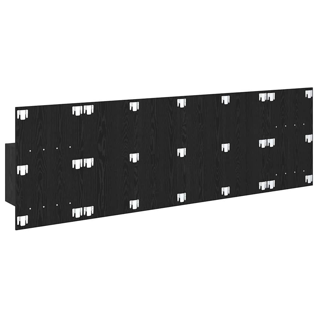 vidaXL Κεφαλάρι κρεβατιού με κομοδίνα με συρτάρι 3 pcs Μαύρη Οξυά