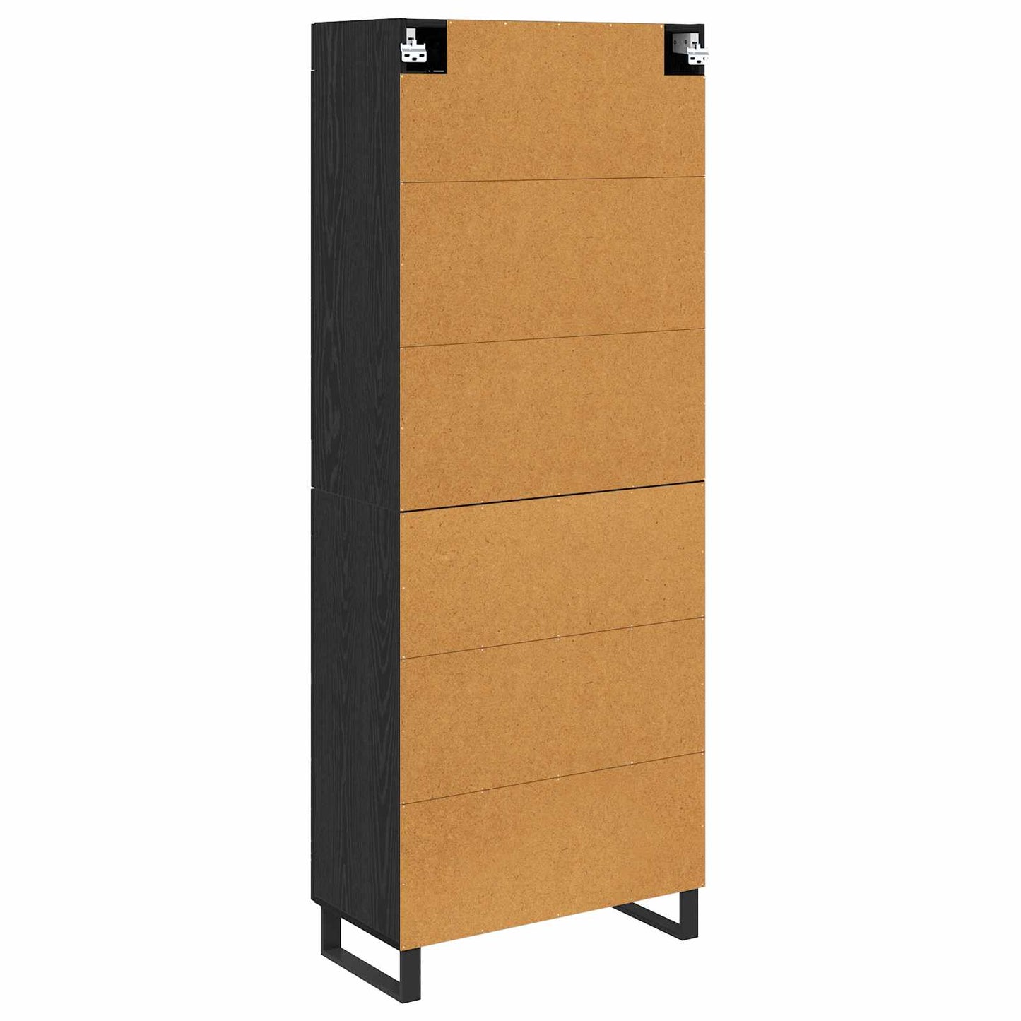 vidaXL Highboard Μαύρη Οξυά 69,5 x 34 x 180 εκ. Επεξεργασμένο ξύλο
