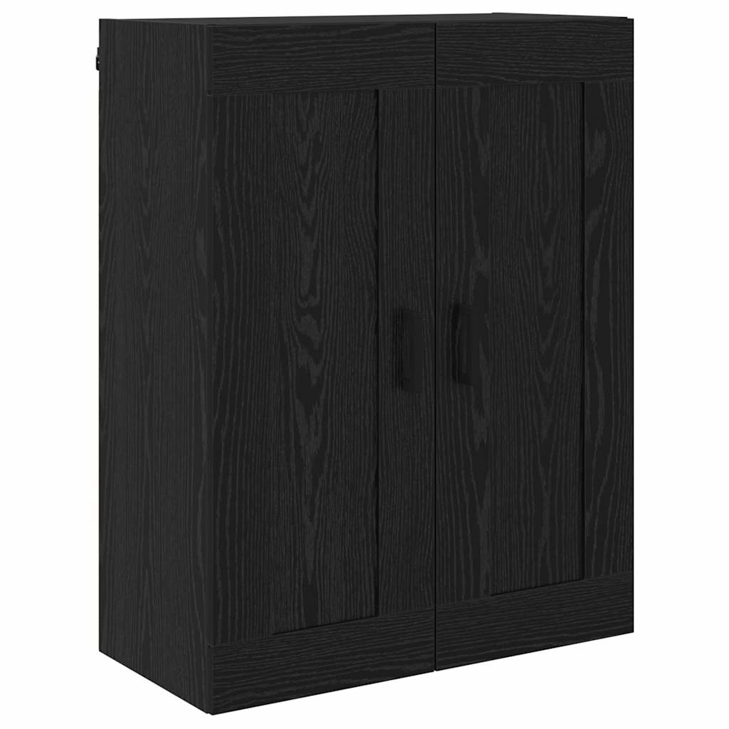 vidaXL Highboard με συρτάρι 2 pcs Μαύρη Οξυά Επεξεργασμένο ξύλο