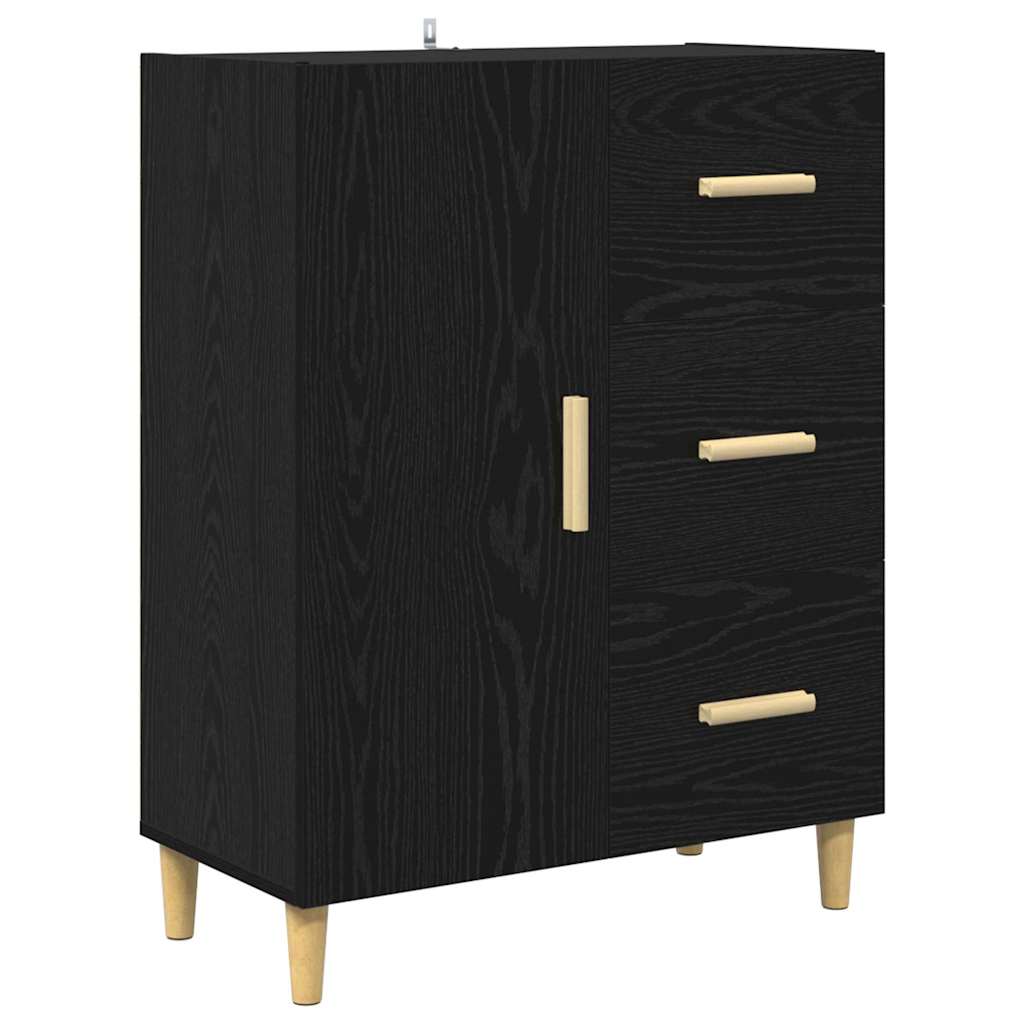 vidaXL Highboard Μαύρη Οξυά 69,5 x 34 x 180 εκ. Επεξεργασμένο ξύλο