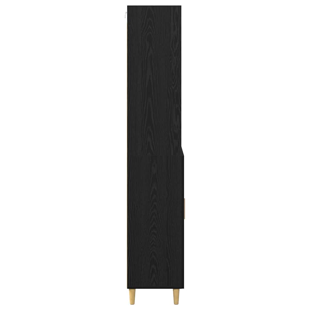 vidaXL Highboard Μαύρη Οξυά 69,5 x 34 x 180 εκ. Επεξεργασμένο ξύλο
