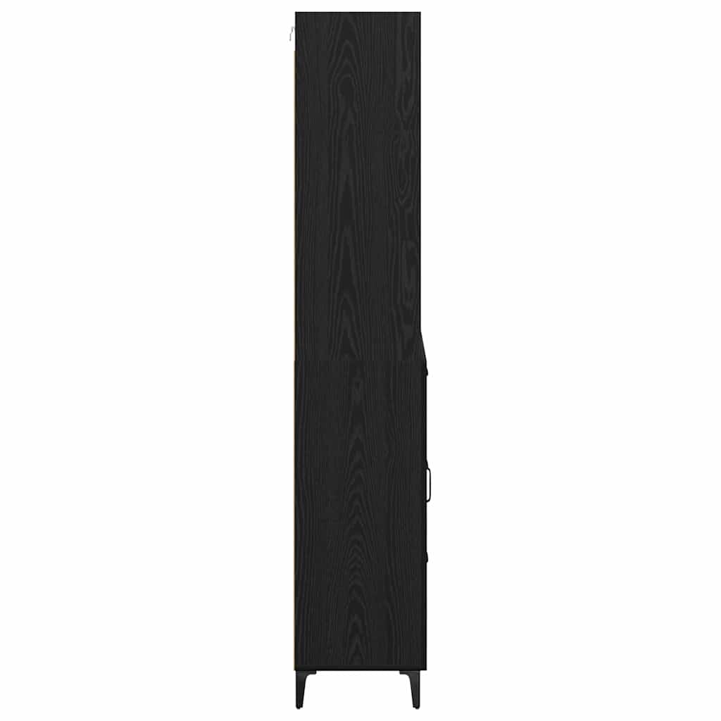 vidaXL Highboard Μαύρη Οξυά 69,5 x 34 x 180 εκ. Επεξεργασμένο ξύλο