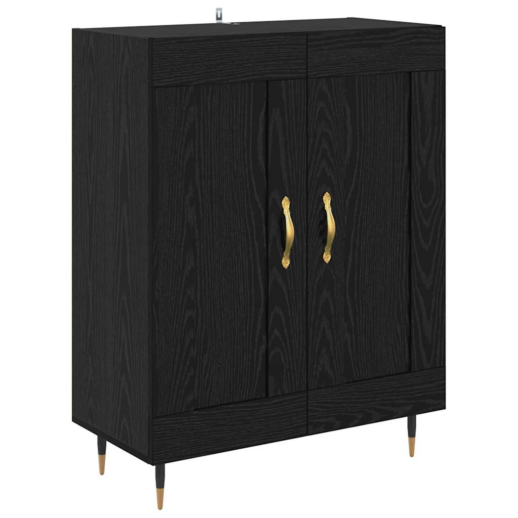 vidaXL Highboard Επιτοίχιο 2 pcs Μαύρη Οξυά 69,5 x 34 x 180 εκ.