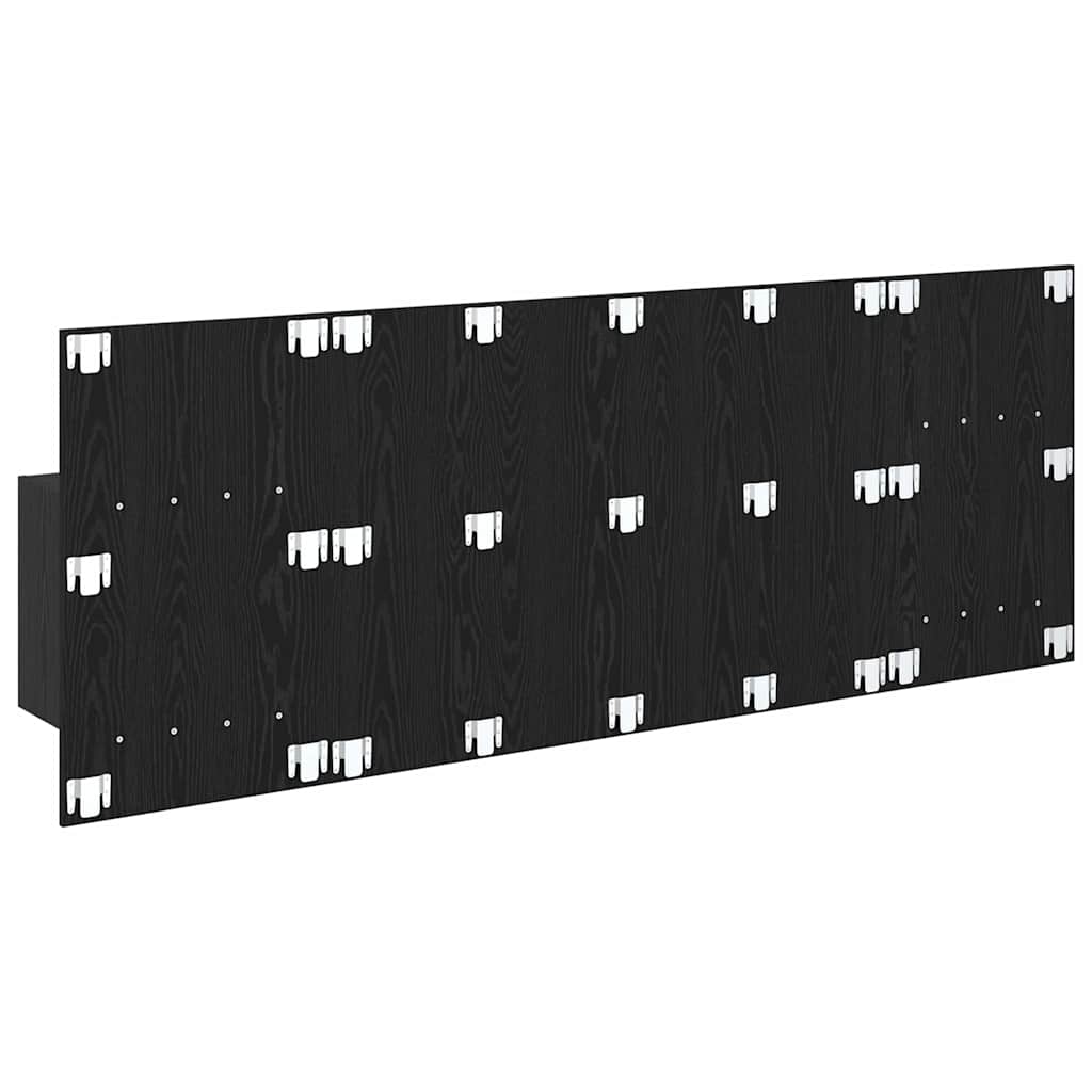 vidaXL Κεφαλή κρεβατιού με κομοδίνο με συρτάρι 3 pcs Μαύρη Οξυά