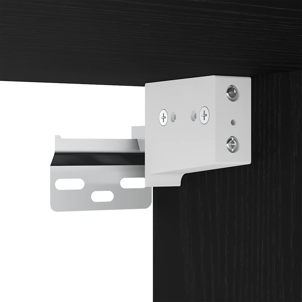 vidaXL Highboard Μαύρη Οξυά 69,5 x 34 x 180 εκ. Επεξεργασμένο ξύλο