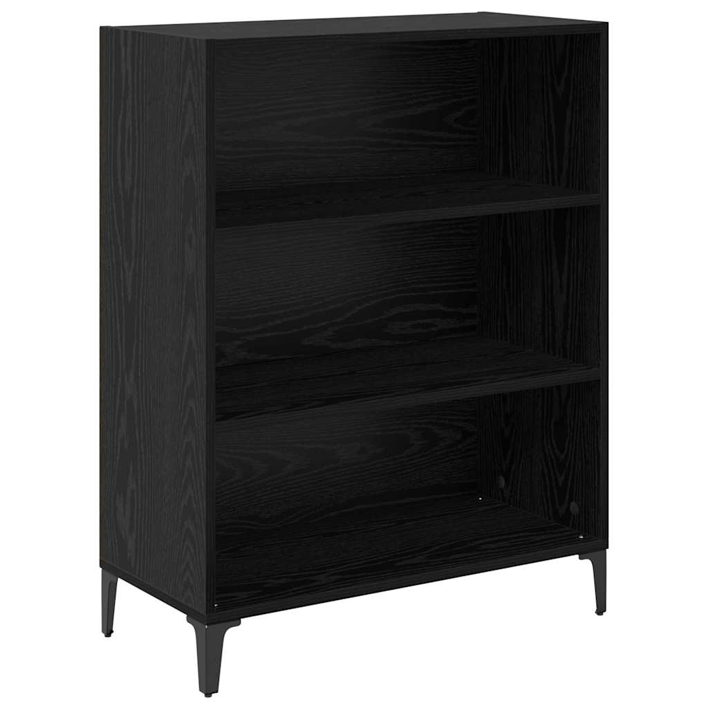 vidaXL Highboard Μαύρη Οξυά 69,5 x 34 x 180 εκ. Επεξεργασμένο ξύλο