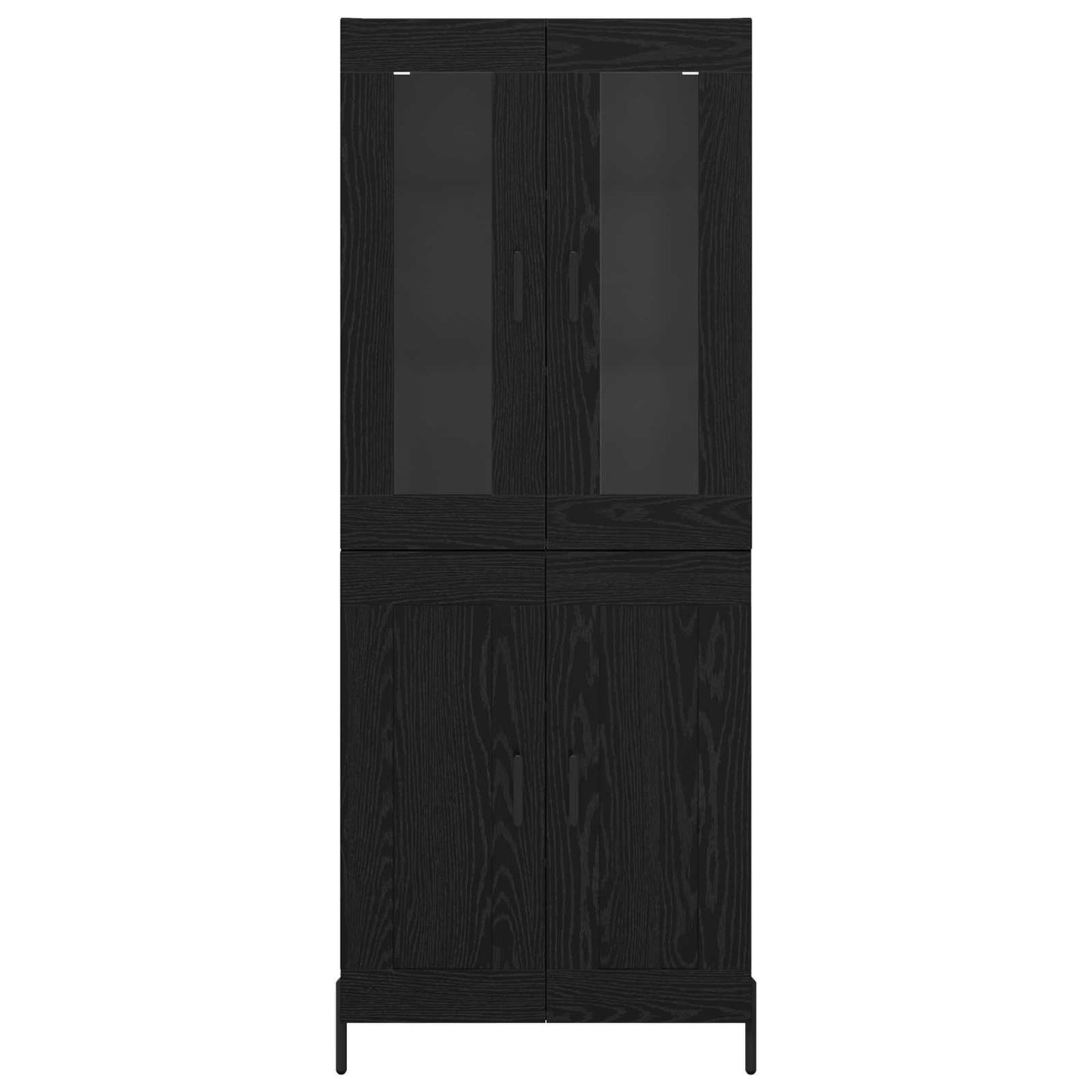 vidaXL Highboard Μαύρη Οξυά 69,5 x 34 x 180 εκ. Επεξεργασμένο ξύλο