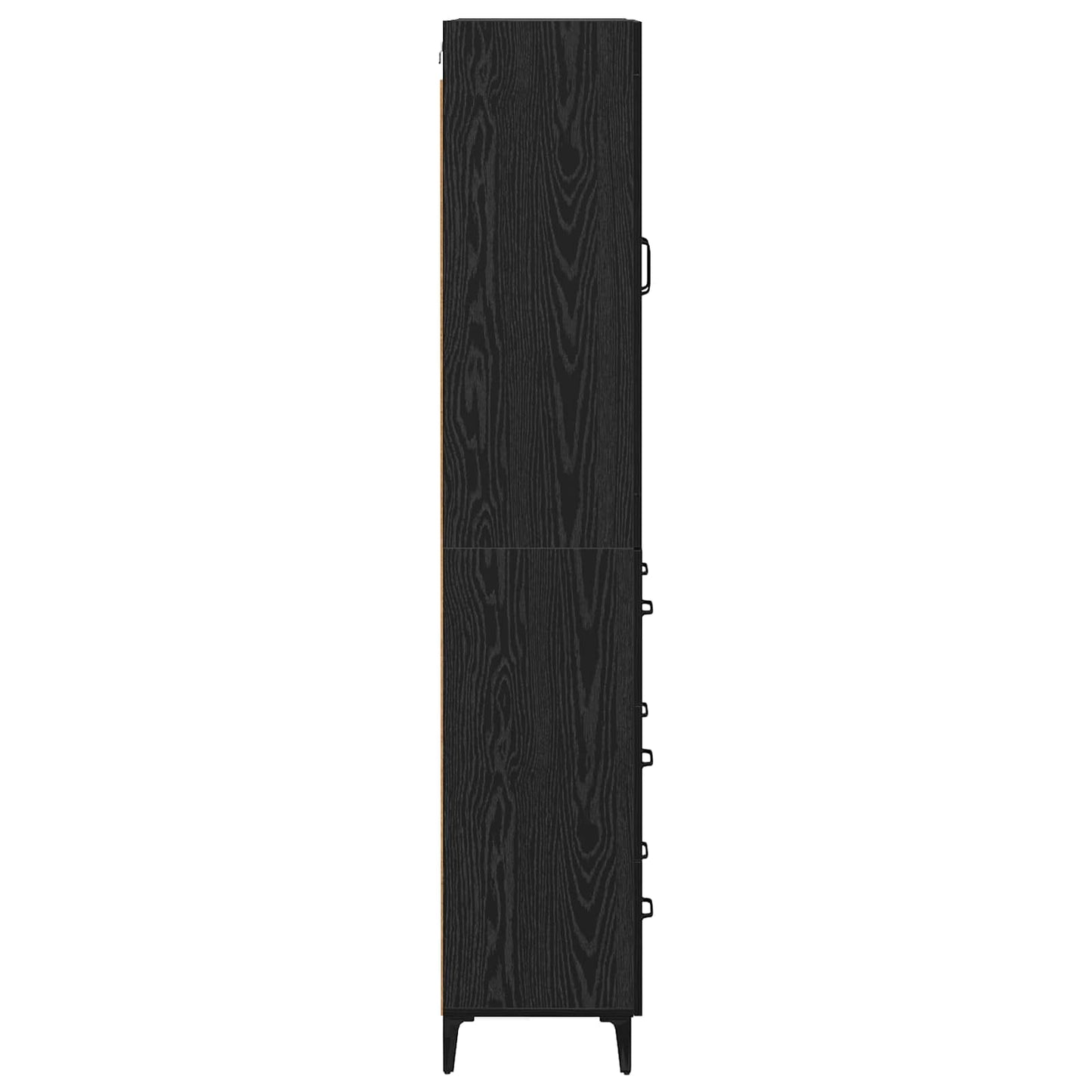 vidaXL Highboard Μαύρη Οξυά 69,5 x 34 x 180 εκ. Επεξεργασμένο ξύλο