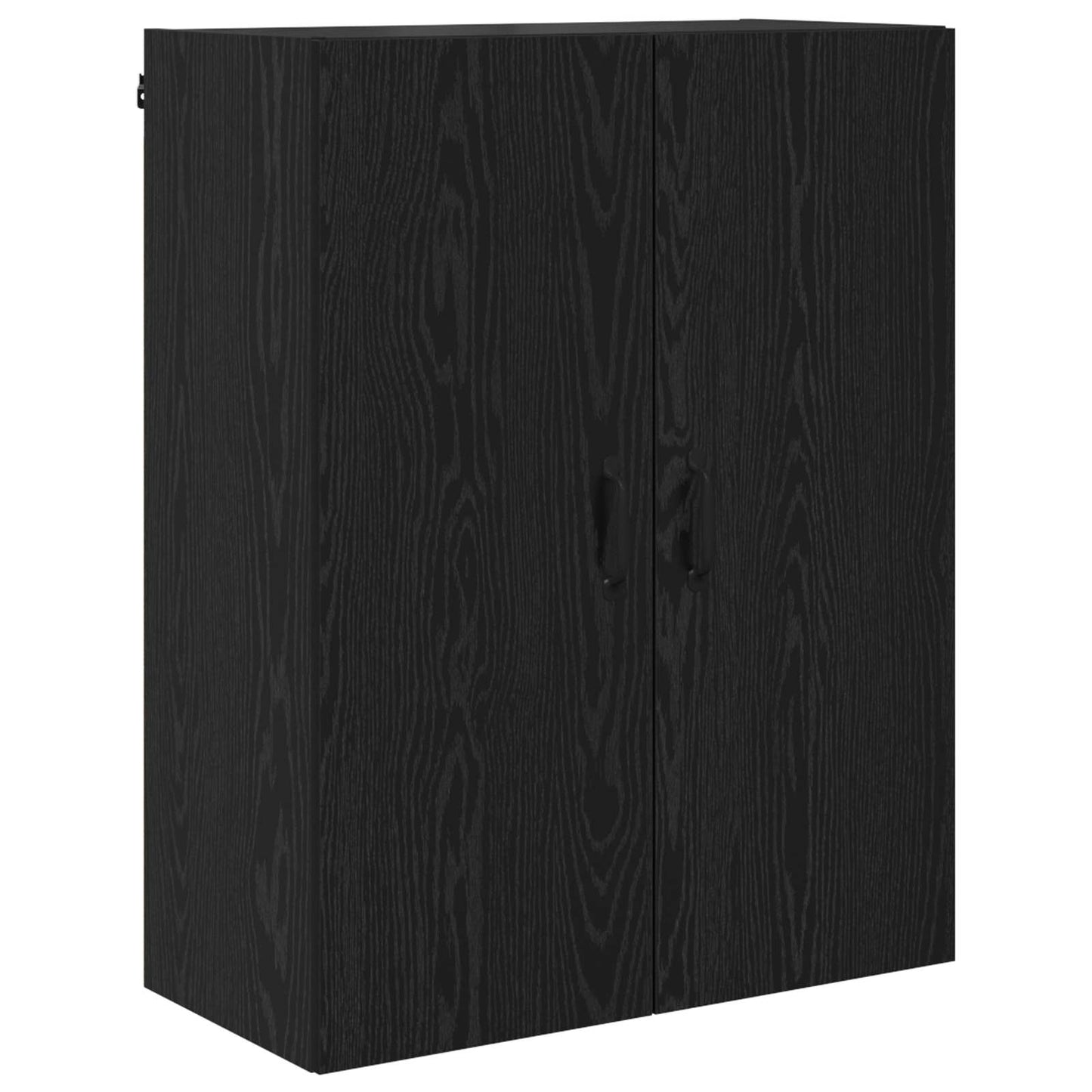 Highboard Επιτοίχιο Μαύρη Οξυά 69,5 x 34 x 180 εκ. Επεξεργασμένο ξύλο