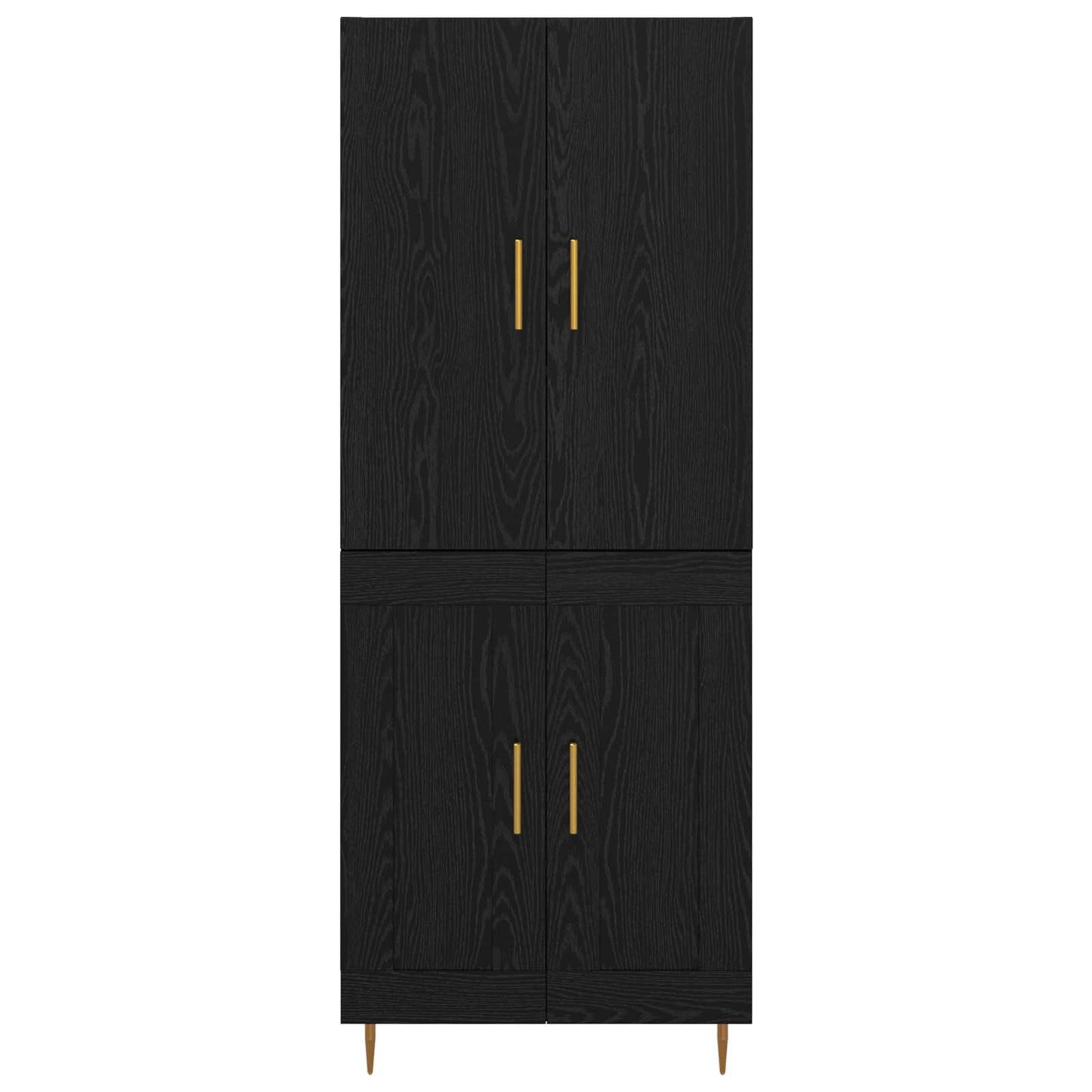 vidaXL Highboard Μαύρη Οξυά 69,5 x 34 x 180 εκ. Επεξεργασμένο ξύλο