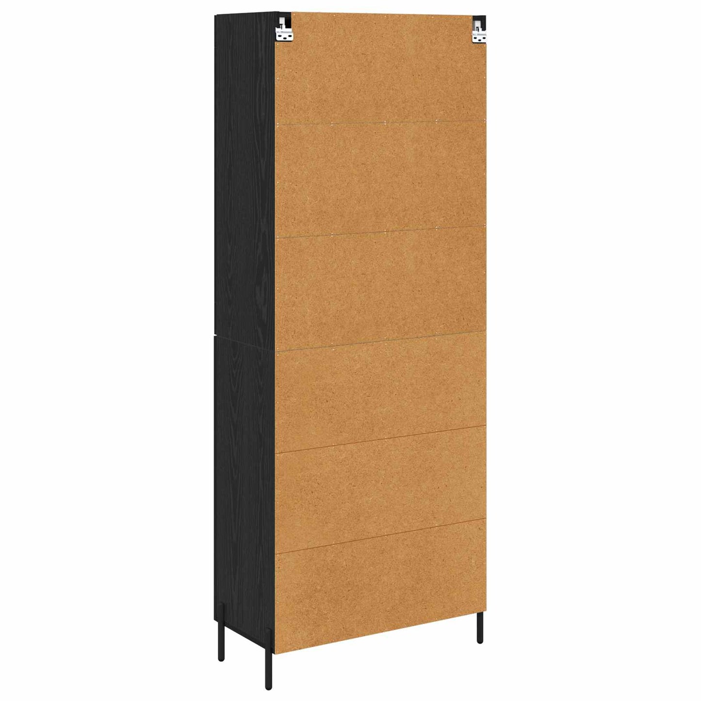 vidaXL Highboard Μαύρη Οξυά 69,5 x 34 x 180 εκ. Επεξεργασμένο ξύλο