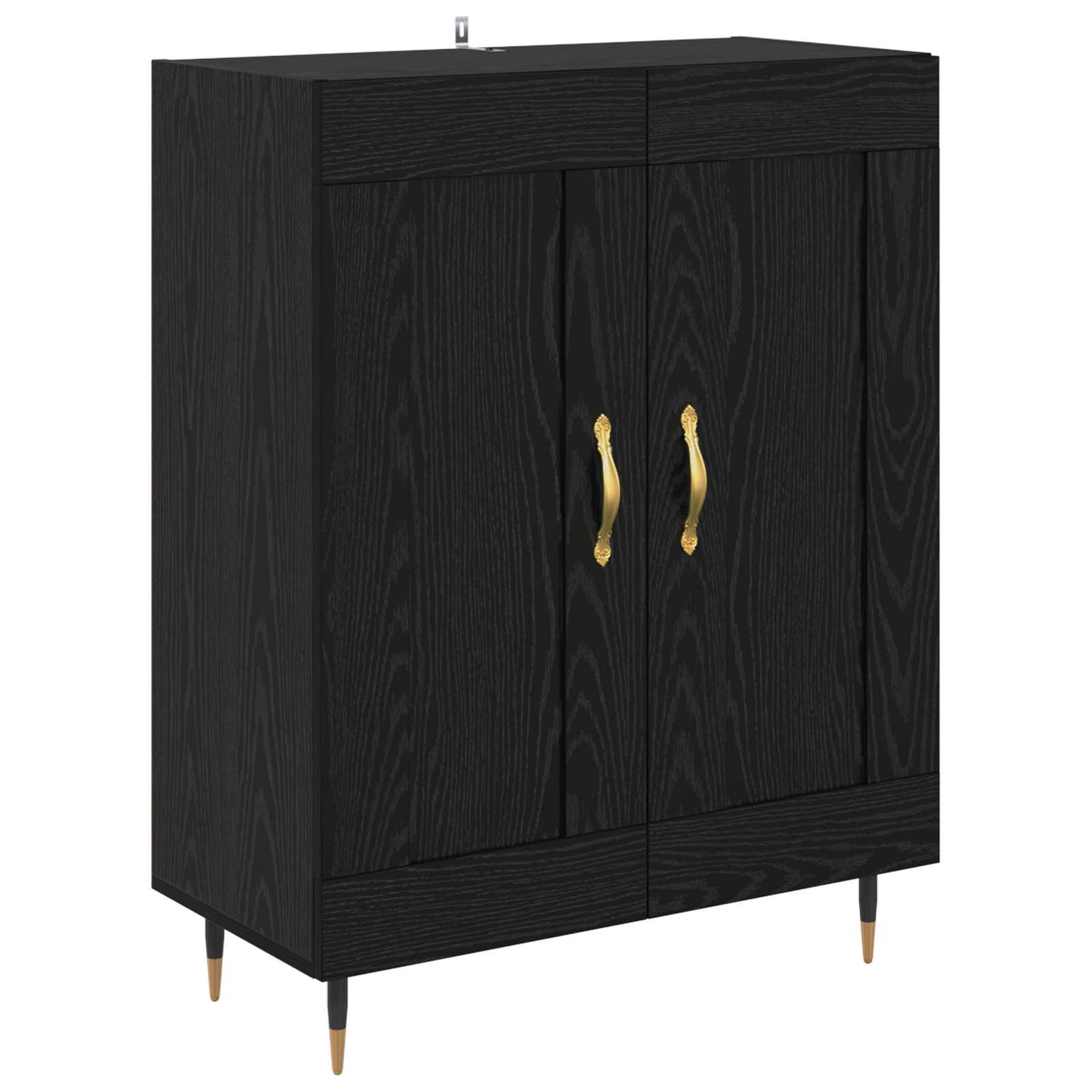 vidaXL Highboard Μαύρη Οξυά 69,5 x 34 x 180 εκ. Επεξεργασμένο ξύλο