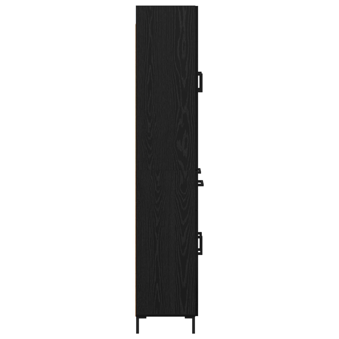 vidaXL Highboard Μαύρη Οξυά 69,5 x 34 x 180 εκ. Επεξεργασμένο ξύλο