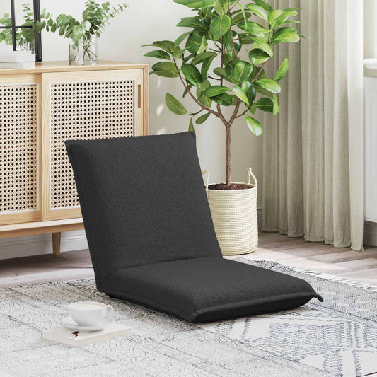 vidaXL Καρέκλα Δαπέδου Σκούρο Γκρι 54 x 64 x 59 εκ. Ύφασμα Από Πρόβατο