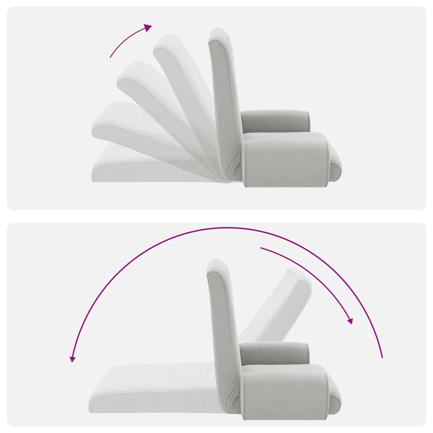 vidaXL Καρέκλα Δαπέδου Ανοιχτό γκρι 68 x 51 x 56 εκ Τρανές Βελούδο