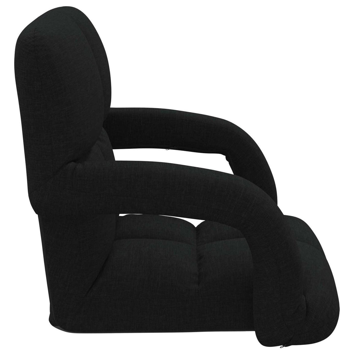 vidaXL Ρυθμιζόμενη Πολυθρόνα Δαπέδου Μαύρο 58 x 62 x 58 εκ Ύφασμα