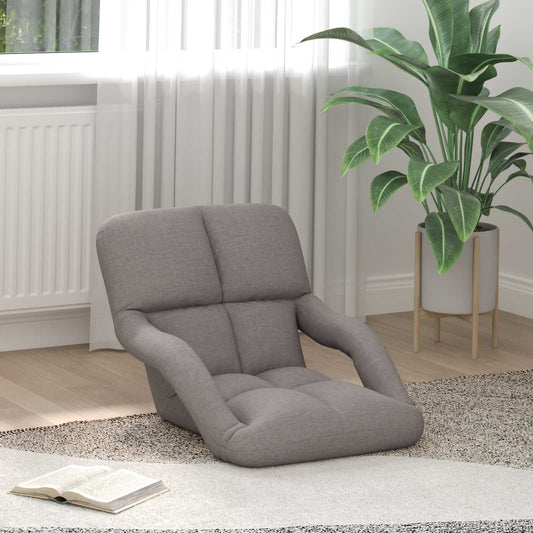 vidaXL Ρυθμιζόμενη Πολυθρόνα Δαπέδου Taupe 58 x 62 x 58 εκ Ύφασμα